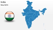 PowerPoint Map - India 2