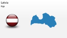 PowerPoint Map - Latvia