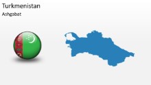PowerPoint Map - Turkmenistan