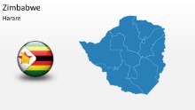 PowerPoint Map - Zimbabwe