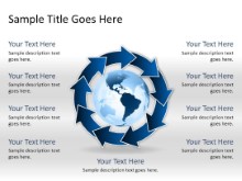 Download arrowcycle c 9blue globe PowerPoint Slide and other software plugins for Microsoft PowerPoint