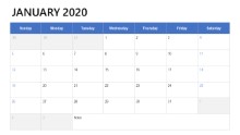 2020 Calendars Desk Table Full