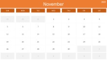 2023 Calendar Monthly November