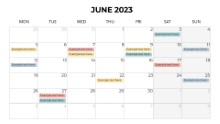 2023 Calendars Monthly Monday June