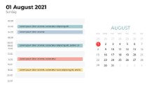 Calendars 2021 Daily Log August