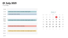 Calendars 2021 Daily Log July
