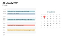 Calendars 2021 Daily Log March
