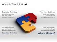 3D Puzzle Missing Solution PPT PowerPoint presentation slide layout