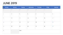 Desk Calendar 2019 06 June