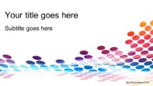 Flowing Circles Rainbow Widescreen PPT PowerPoint Template Background