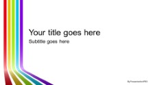PowerPoint Templates - Rainbow Lines Light Widescreen