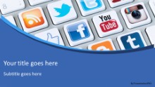 Social Networking Widescreen PPT PowerPoint Template Background