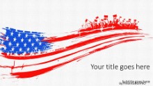 PowerPoint Templates - Tattered Flag Widescreen