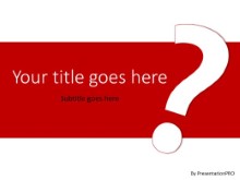 PowerPoint Templates - Big Question Red