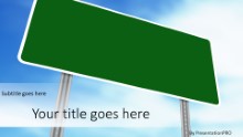 PowerPoint Templates - Blank Road Sign Widescreen
