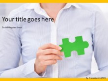 PowerPoint Templates - Business Woman Puzzle