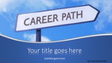 PowerPoint Templates - Career Path Sign Widescreen