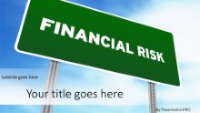 PowerPoint Templates - Financial Risk Sign Widescreen