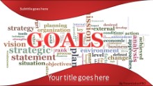 PowerPoint Templates - Goals Tag Cloud Red Widescreen