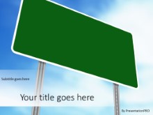 PowerPoint Templates - Blank Road Sign