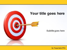 PowerPoint Templates - Bullseye Target Arrow Yellow