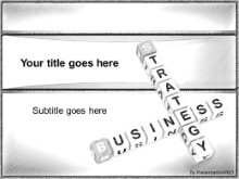 PowerPoint Templates - Business Strategy Crossword Sketch