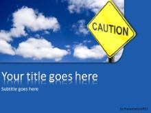 PowerPoint Templates - Caution In Clouds