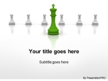 PowerPoint Templates - Chess Leadership Green