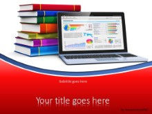 PowerPoint Templates - Laptop And Books Red