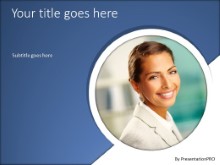PowerPoint Templates - Successful Female Blue