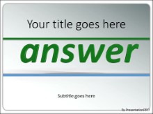 PowerPoint Templates - The Answer