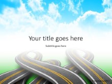 PowerPoint Templates - Roads In Clouds