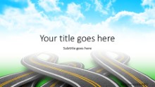 PowerPoint Templates - Roads In Clouds Widescreen
