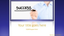 PowerPoint Templates - Success Direction Blue Widescreen