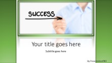 PowerPoint Templates - Success Direction Green Widescreen