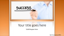 PowerPoint Templates - Success Direction Orange Widescreen