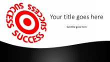 PowerPoint Templates - Success On Target Black B Widescreen