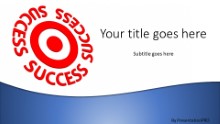 PowerPoint Templates - Success On Target Blue B Widescreen