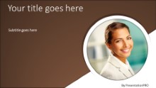 PowerPoint Templates - Successful Female Brown Widescreen