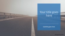PowerPoint Templates - Lonely Road Fog Widescreen