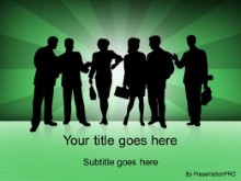 PowerPoint Templates - Business Silhouette Green