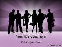 PowerPoint Templates - Business Silhouette Purple