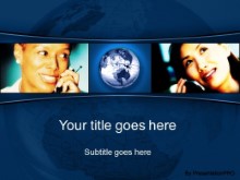 Download global communication blue PowerPoint Template and other software plugins for Microsoft PowerPoint