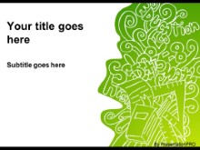PowerPoint Templates - Education Doodle Green