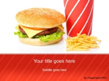 Download cheeseburger fries drinks PowerPoint Template and other software plugins for Microsoft PowerPoint