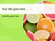 Download citrus fruits green PowerPoint Template and other software plugins for Microsoft PowerPoint
