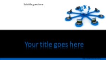 Global Computer Network Blue Widescreen PPT PowerPoint Template Background