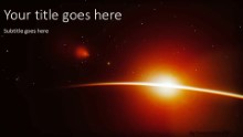 Planet Sunrise Widescreen PPT PowerPoint Template Background