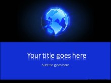 Revolving Glow Globe B PPT PowerPoint Template Background