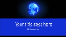 Revolving Glow Globe B Widescreen PPT PowerPoint Template Background